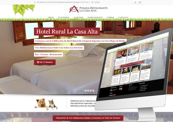 diseño web hotel rural