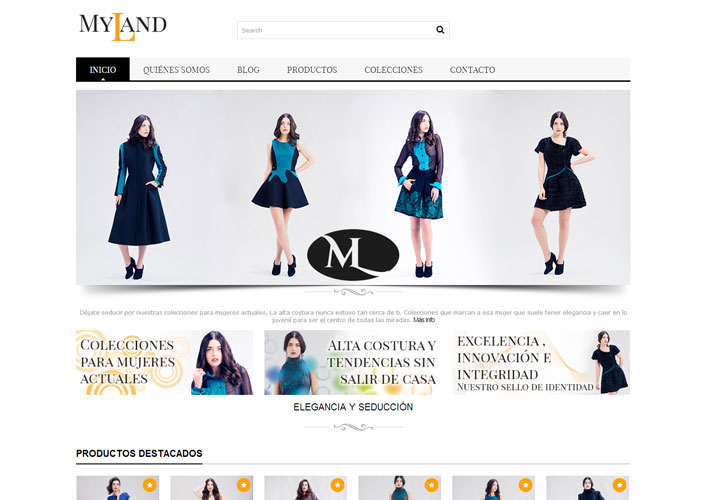 captura de pantalla de la web myland fashion